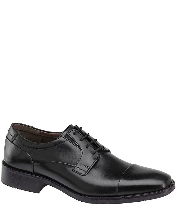 Men's Black Cap Toe Dress Shoes