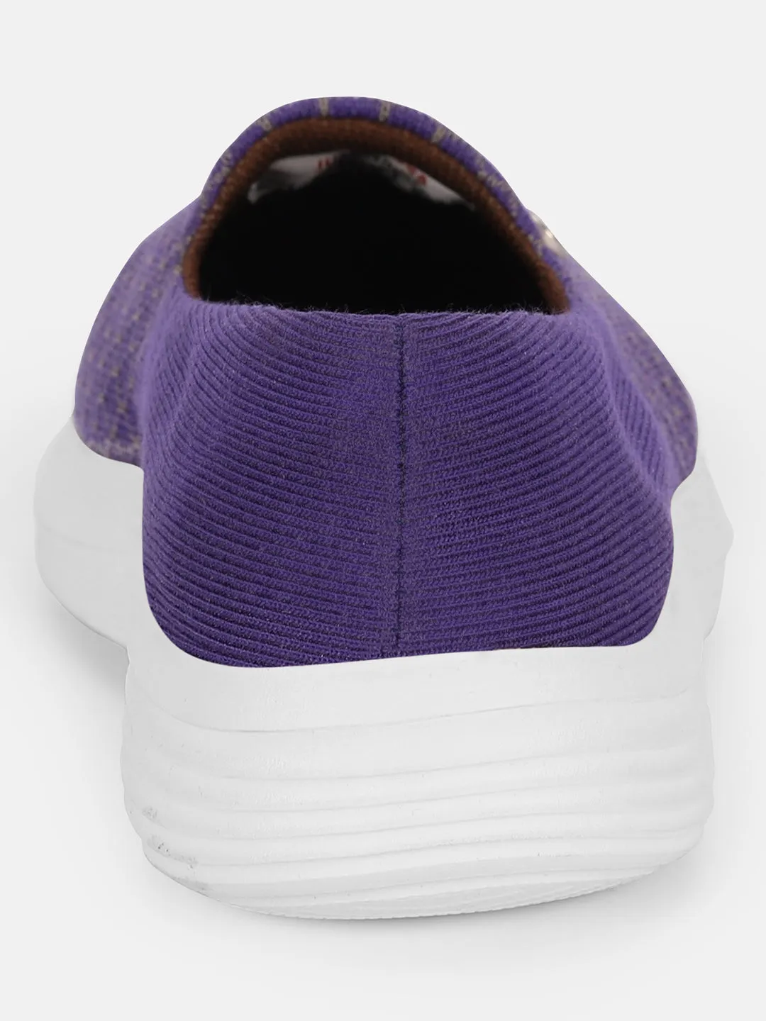 JUMP USA Women's Textured Purple Smart Casual Sneakers Shoes