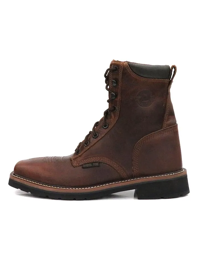 Justin Stampede Steel Toe Work Boots - Rugged Tan