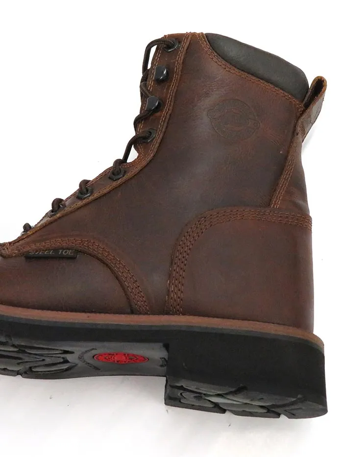 Justin Stampede Steel Toe Work Boots - Rugged Tan