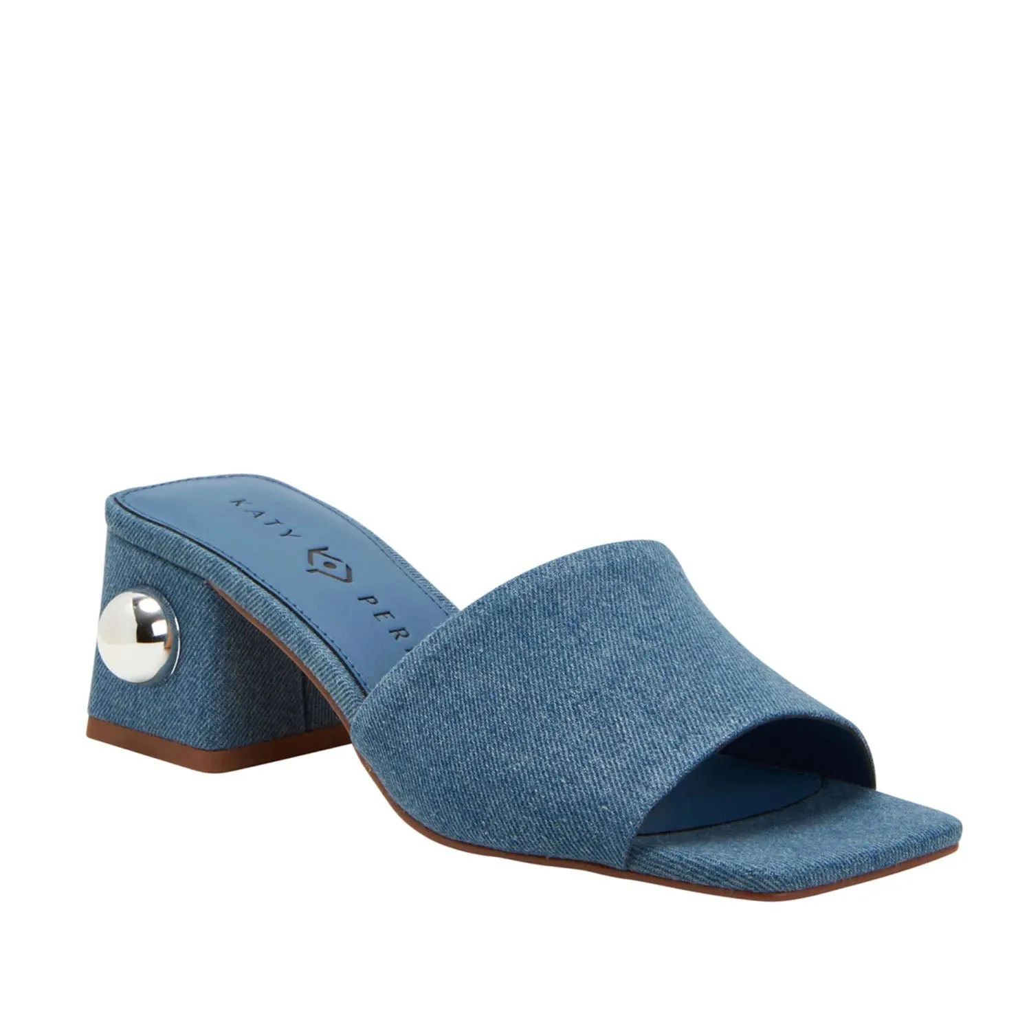 Katy Perry Women's Gemm Stud Slide in Denim Blue