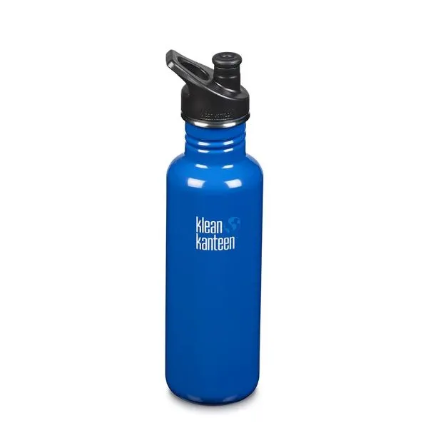 KLEAN KANTEEN Classic 27 Oz 800ml Water Bottle with Sport Cap