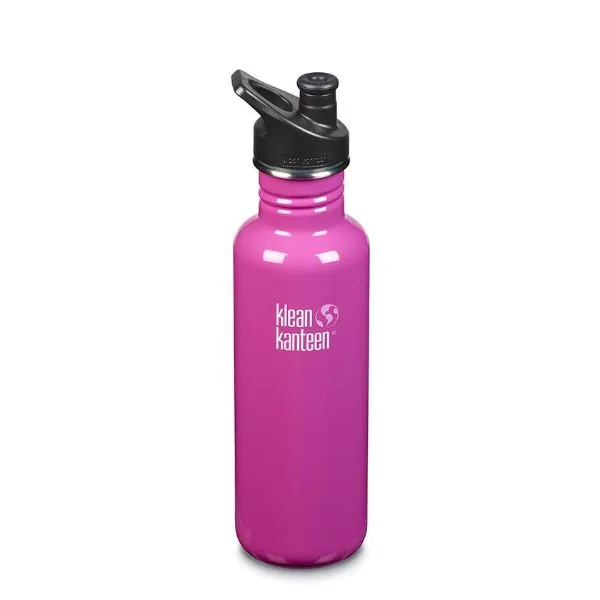 KLEAN KANTEEN Classic 27 Oz 800ml Water Bottle with Sport Cap