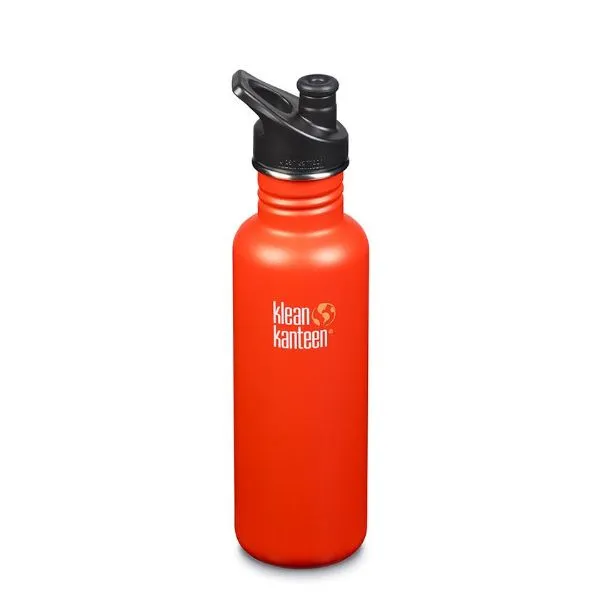 KLEAN KANTEEN Classic 27 Oz 800ml Water Bottle with Sport Cap