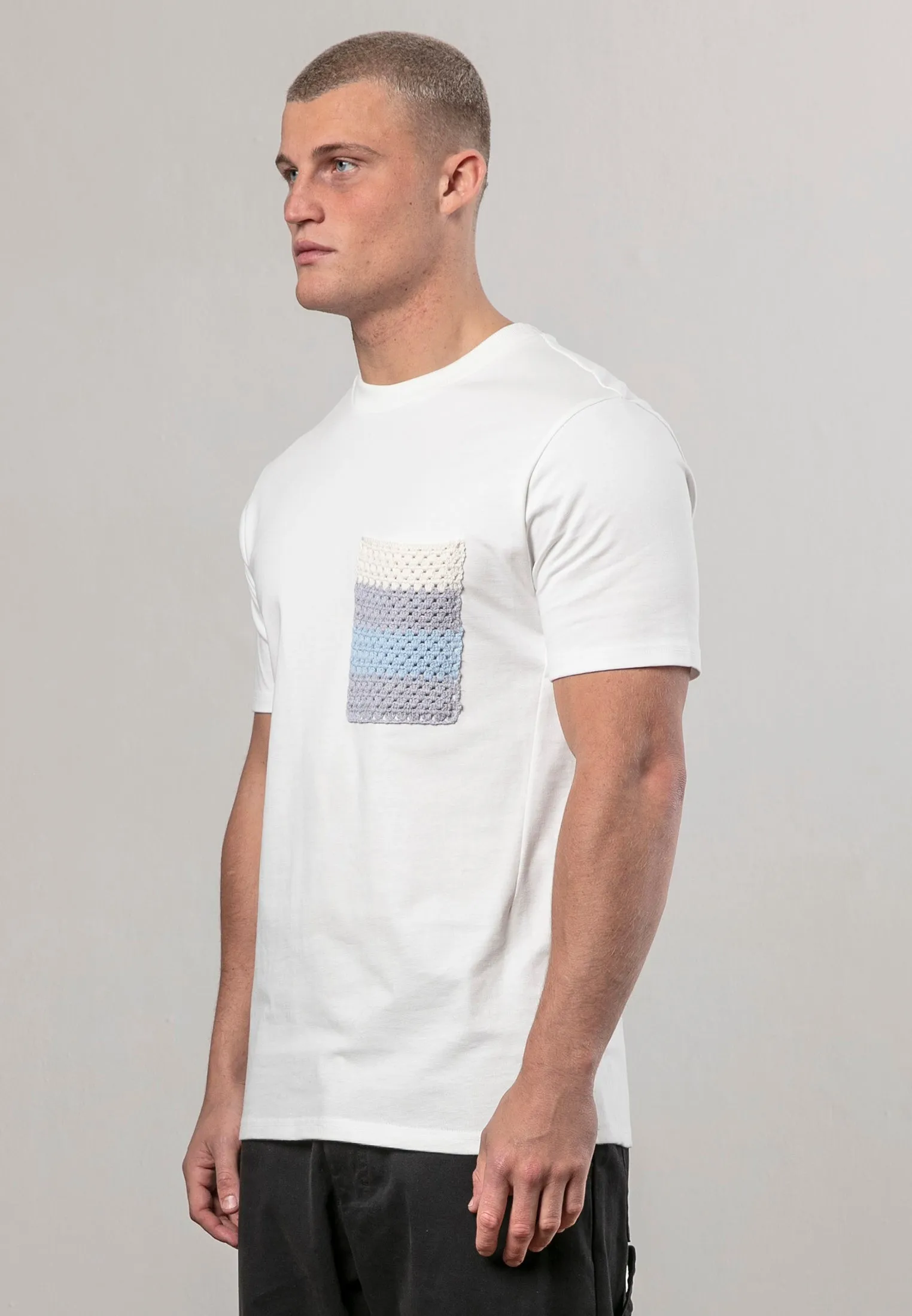 KNIT POCKET T-SHIRT OFF WHITE