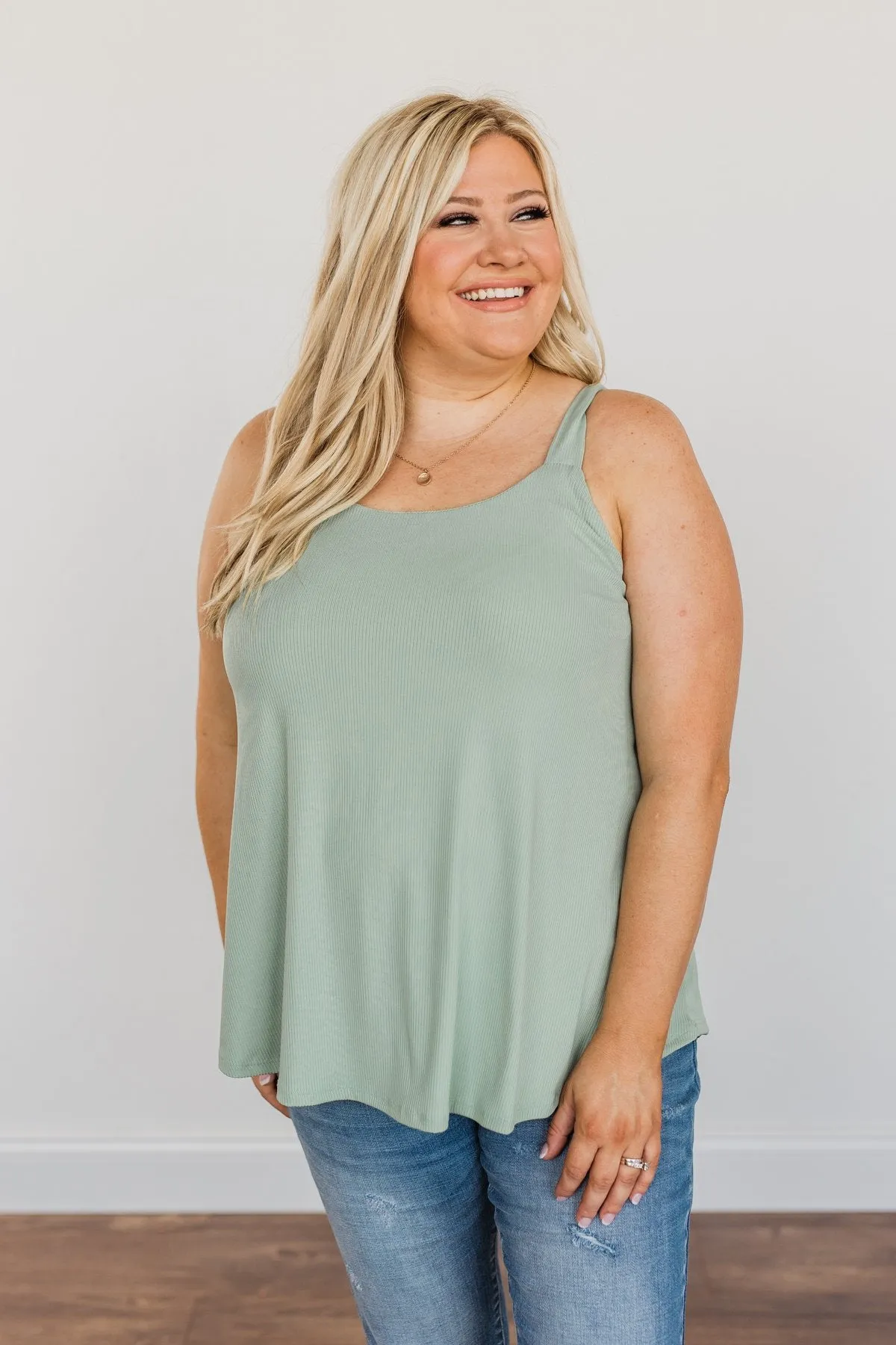 Mint Green Know Your Worth Knit Tank Top