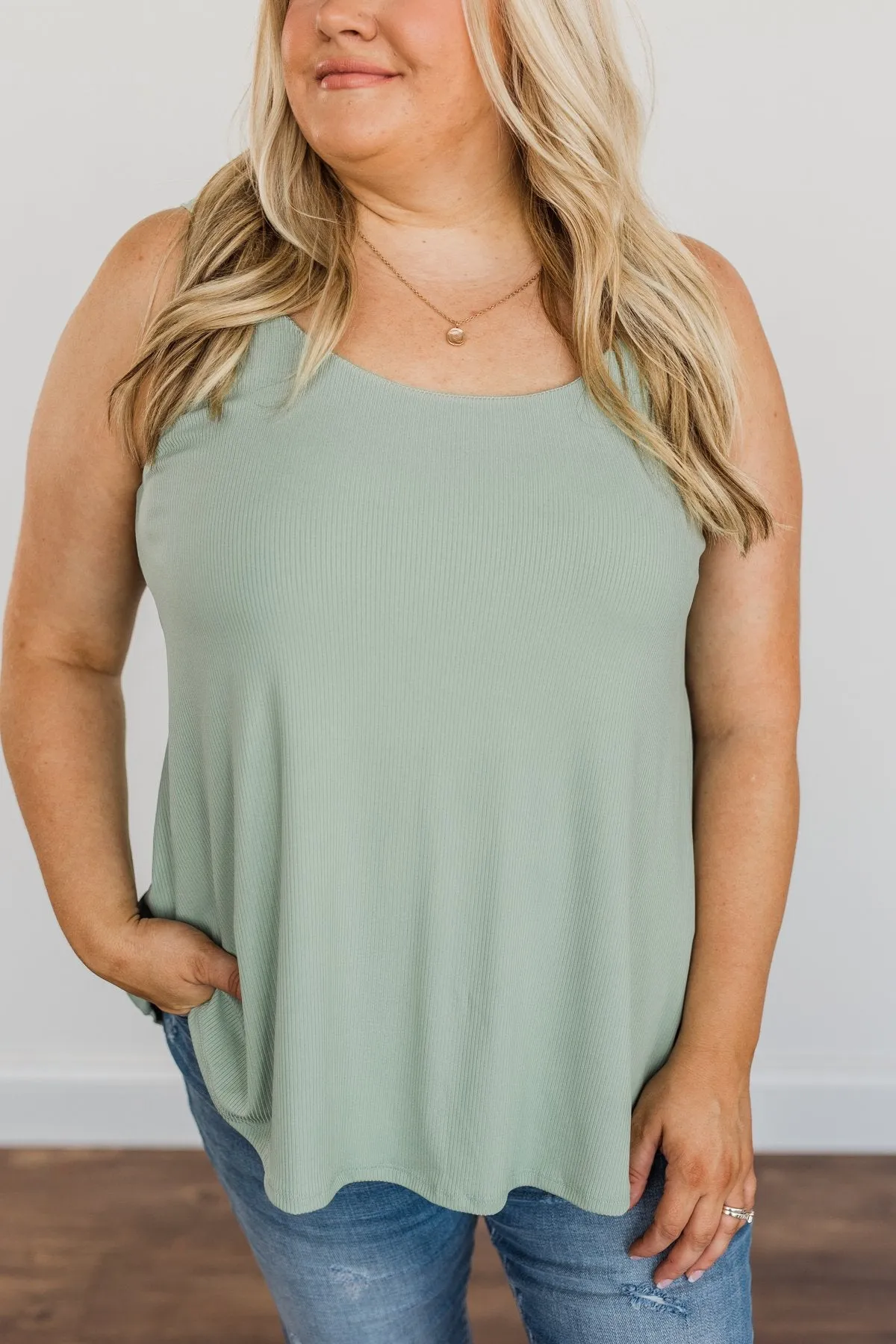 Mint Green Know Your Worth Knit Tank Top