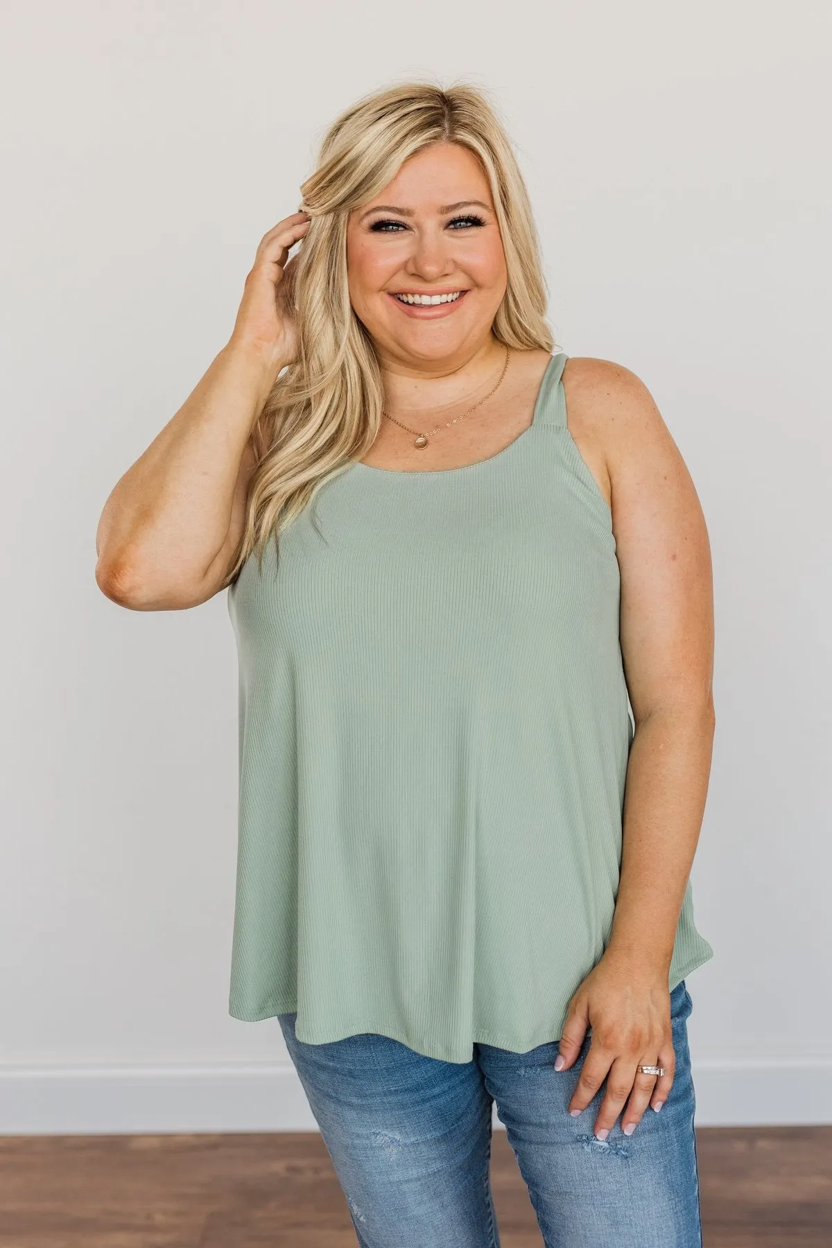 Mint Green Know Your Worth Knit Tank Top