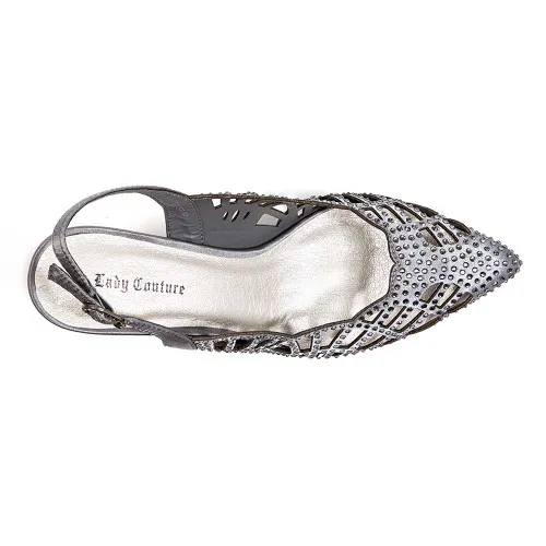 Lady Couture Ester Gray Embellished Heels