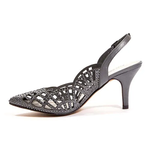 Lady Couture Ester Gray Embellished Heels