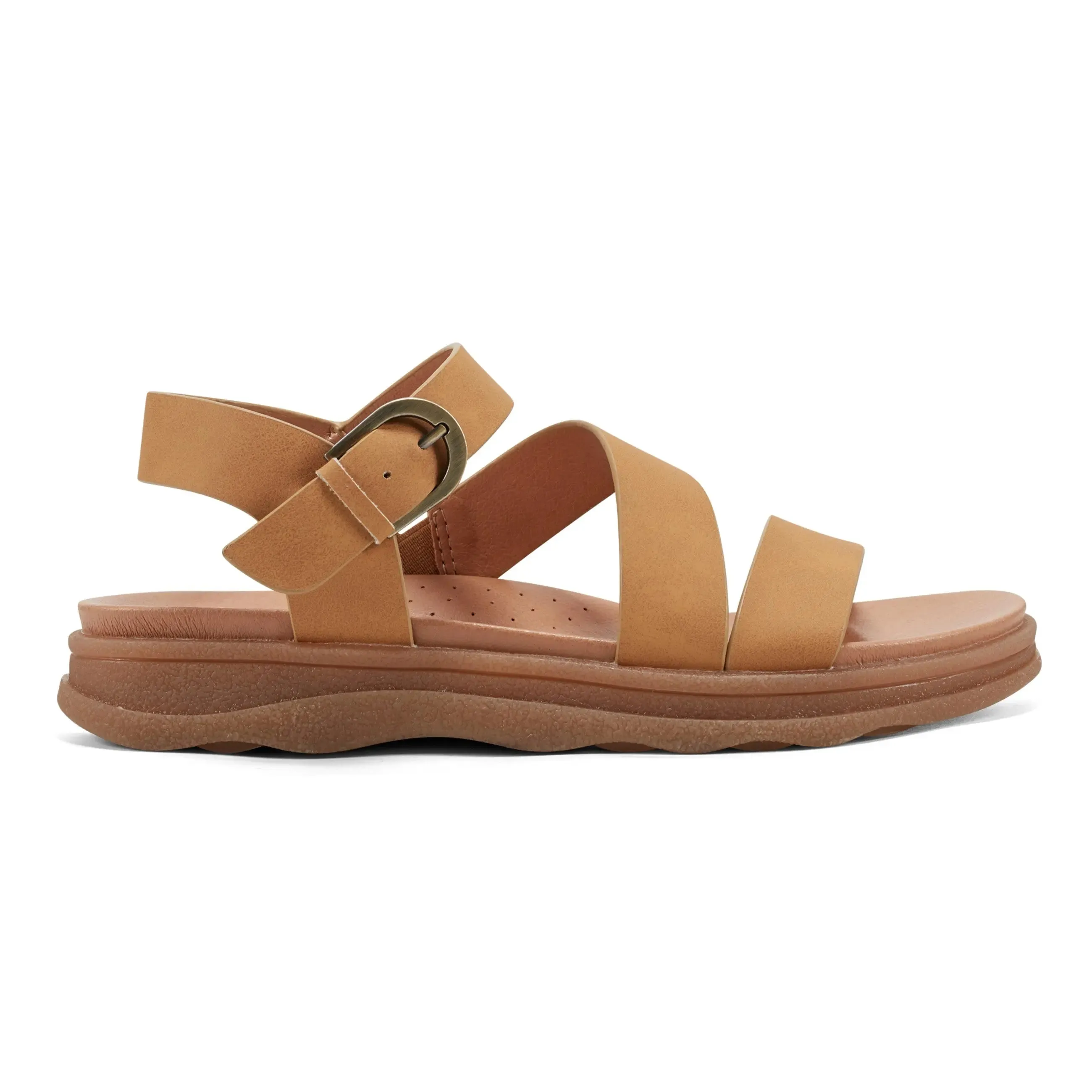 Lainey Casual Strappy Round Toe Flat Sandals