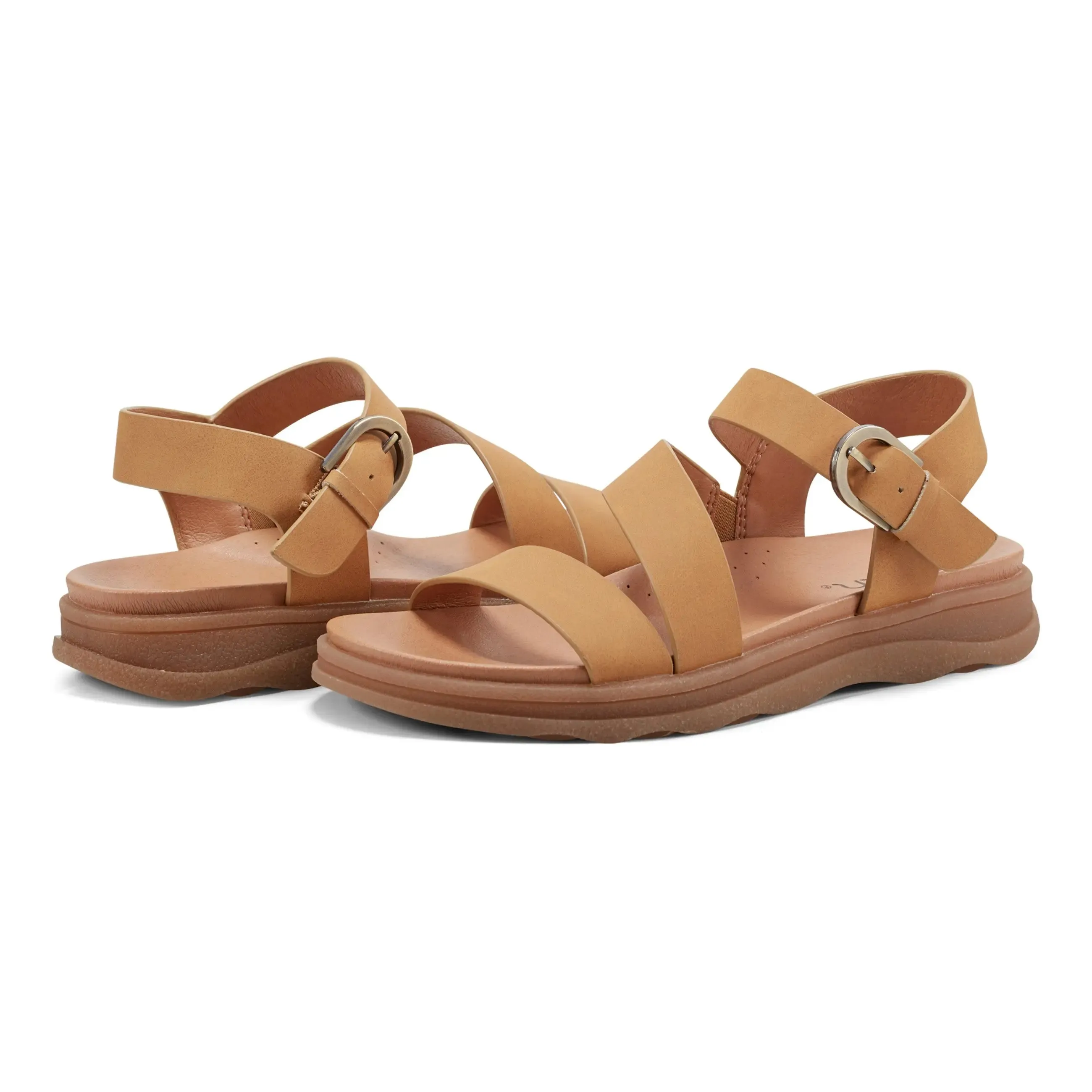 Lainey Casual Strappy Round Toe Flat Sandals