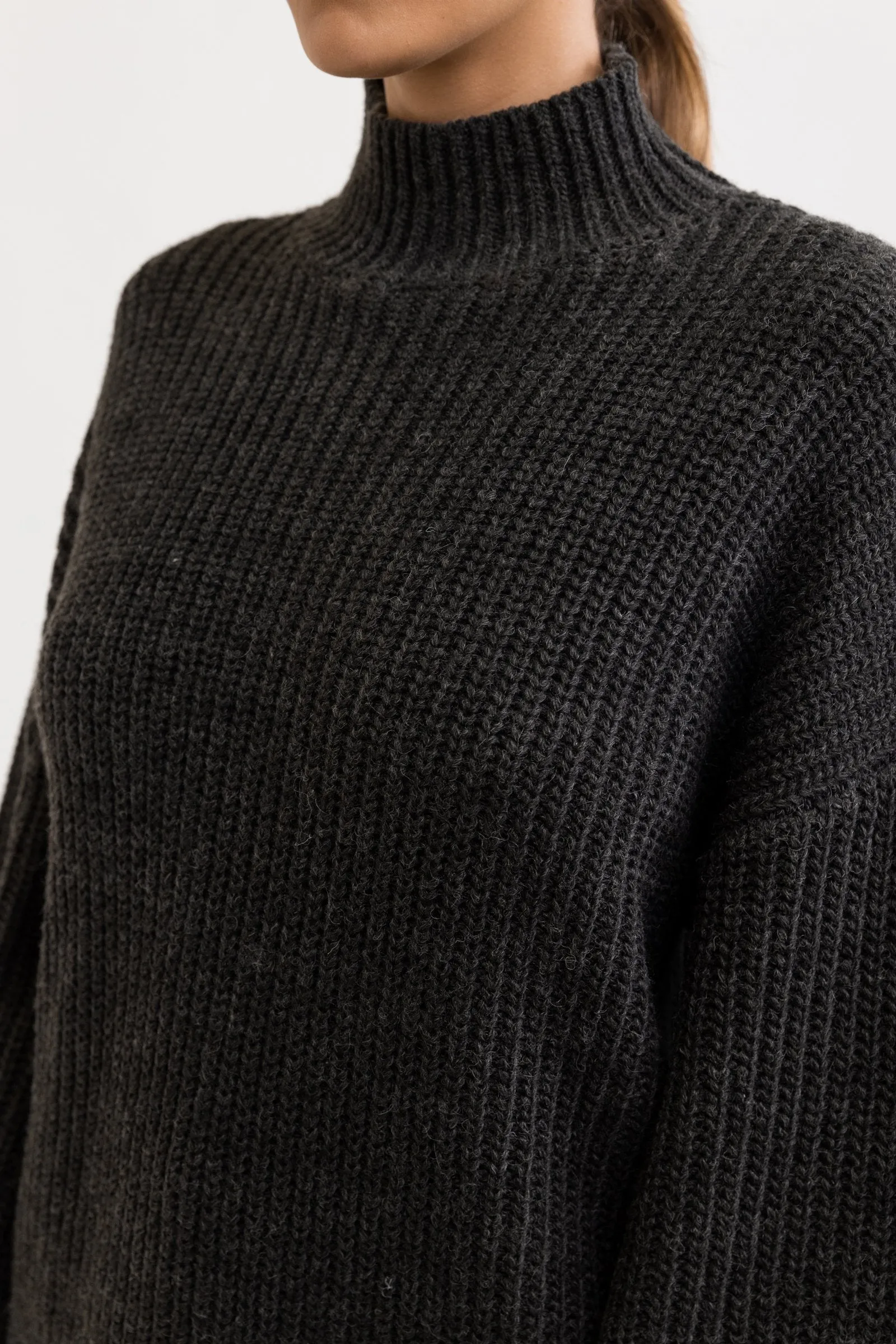 Lakewood Oversized Knit Charcoal