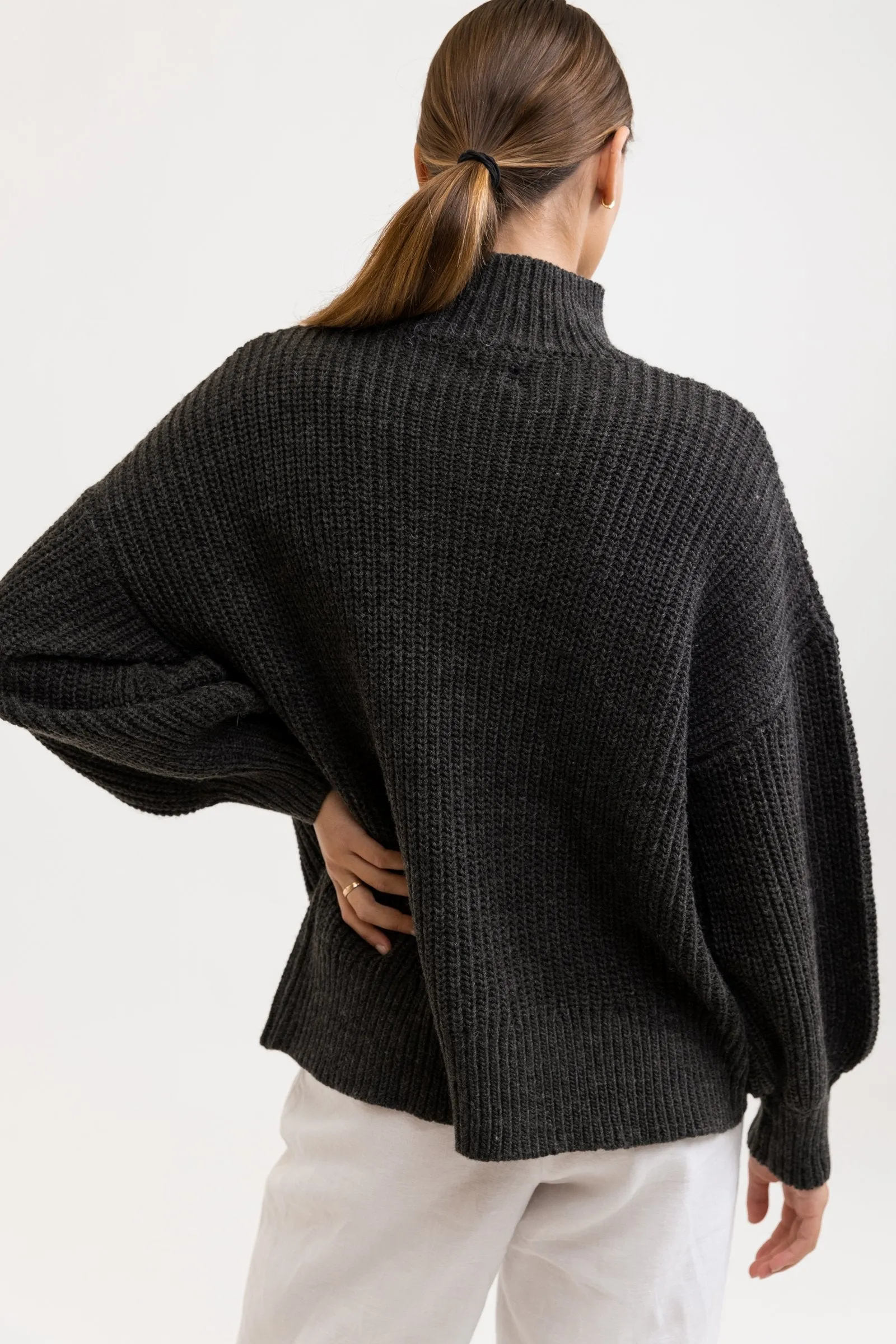 Lakewood Oversized Knit Charcoal