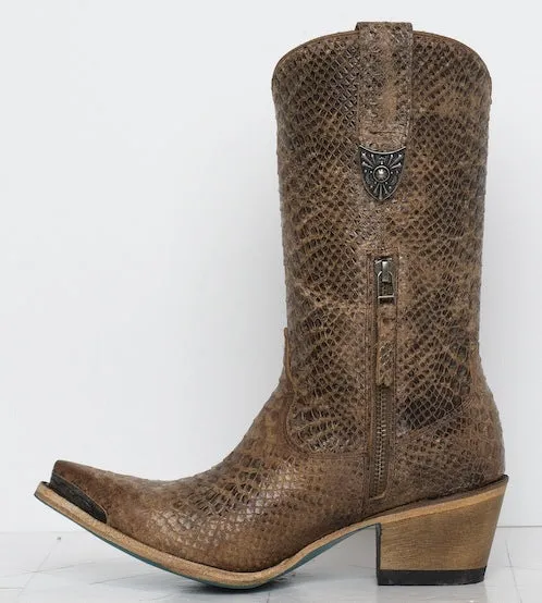 Lane Women's Caiman Bad Habits Boots with Brownbelly Print