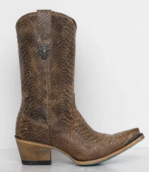 Lane Women's Caiman Bad Habits Boots with Brownbelly Print