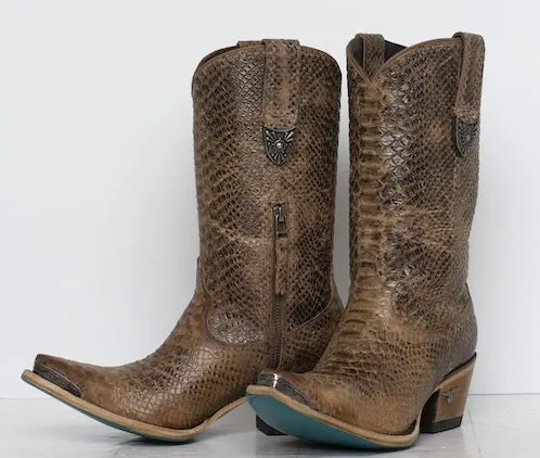 Lane Women's Caiman Bad Habits Boots with Brownbelly Print