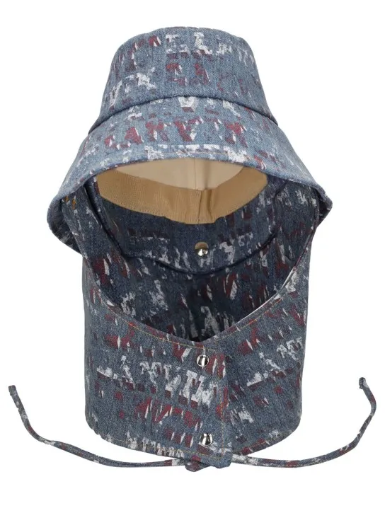 Lanvin   Printed denim fisherman hat 