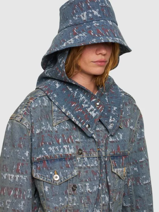 Lanvin   Printed denim fisherman hat 