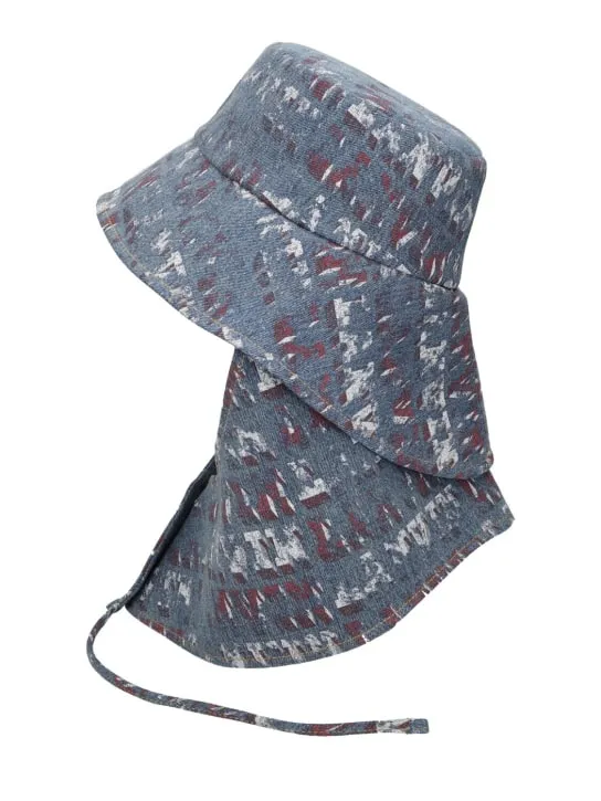 Lanvin   Printed denim fisherman hat 