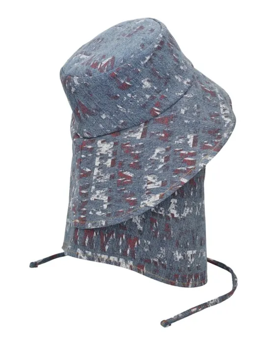 Lanvin   Printed denim fisherman hat 