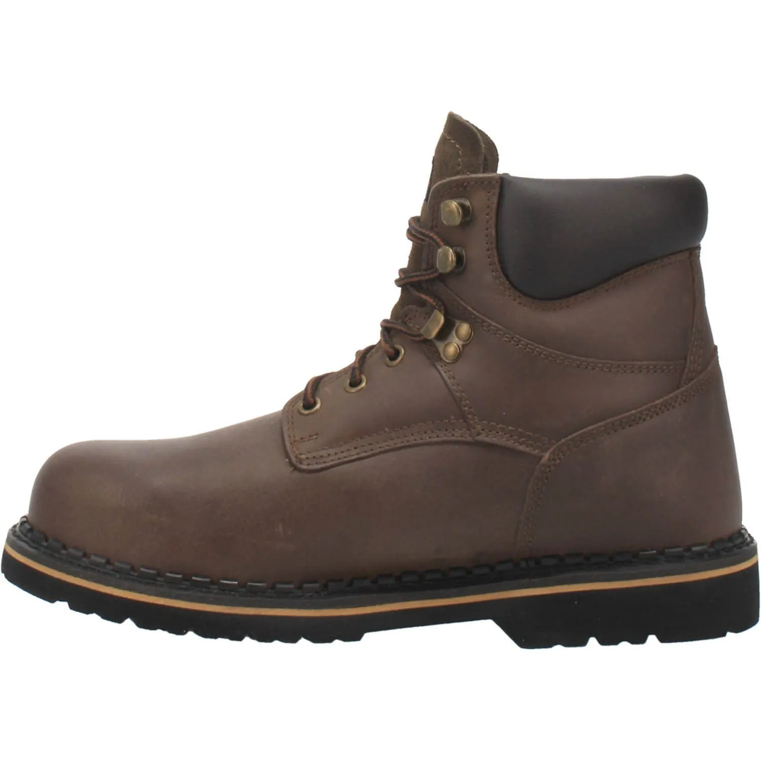 Laredo Men's Leather Work Boot with Round Soft Toe