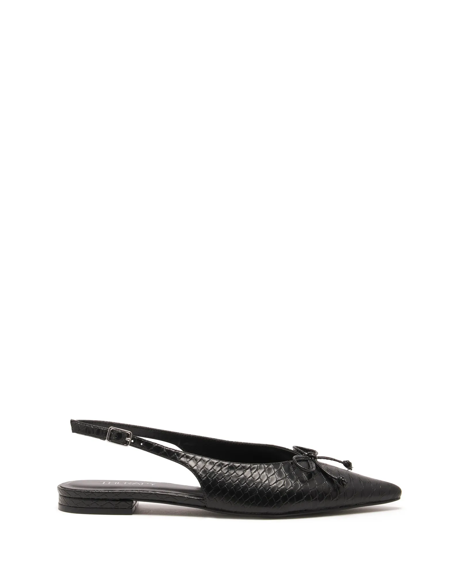 Lavin Slingback Ballet Flat Black Snake