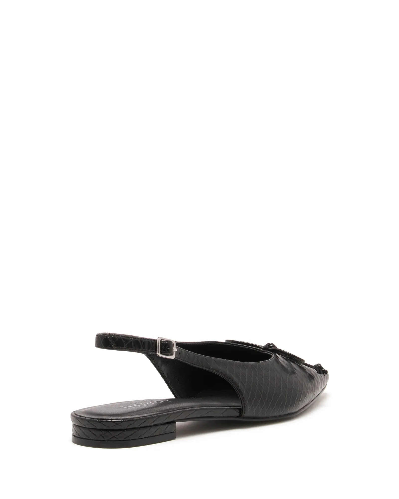 Lavin Slingback Ballet Flat Black Snake