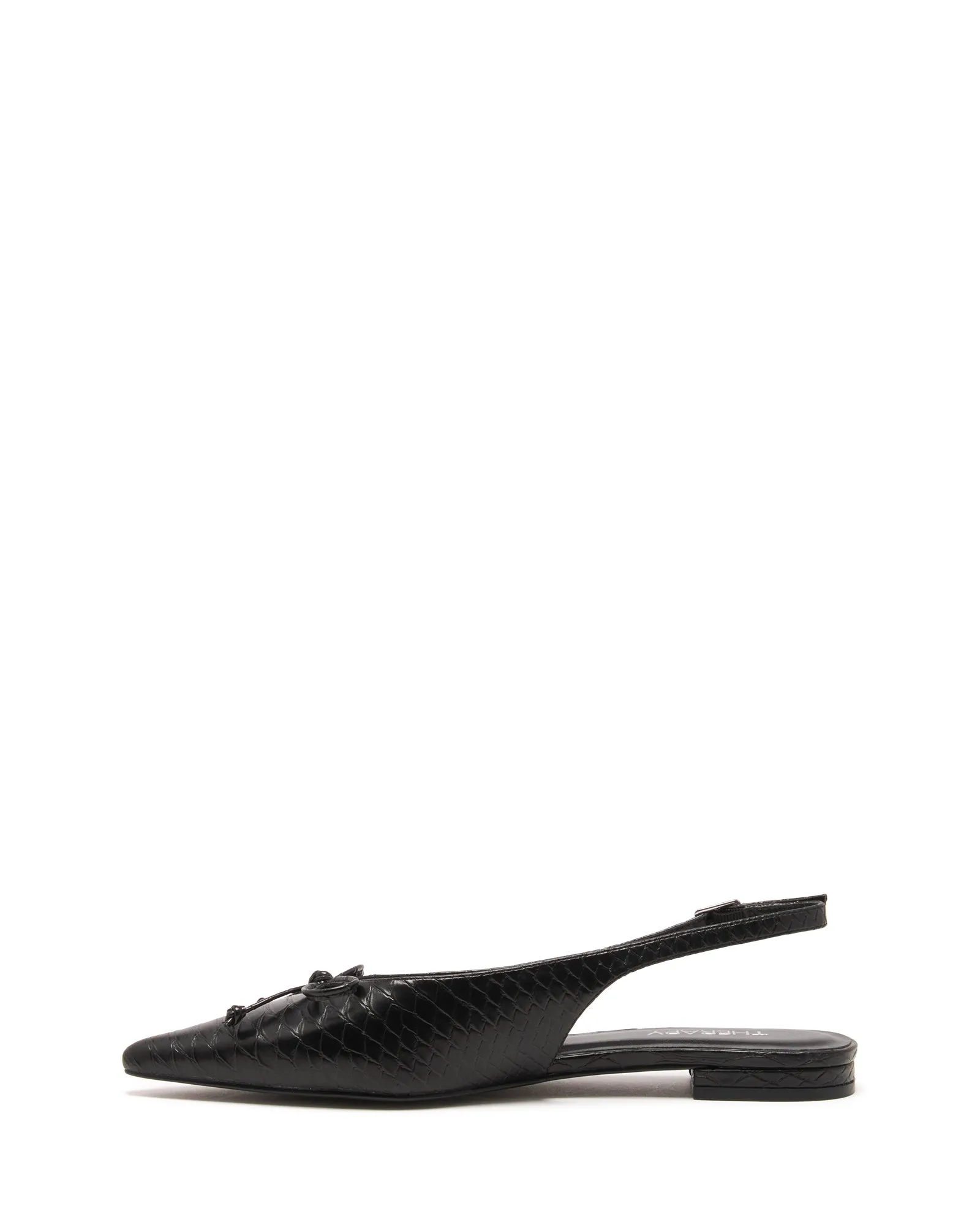 Lavin Slingback Ballet Flat Black Snake