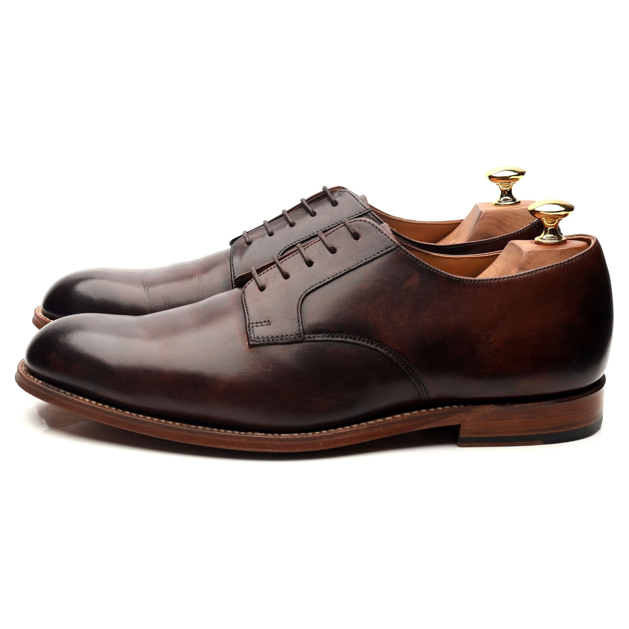 'Liam' Dark Brown Leather Derby UK 9 F