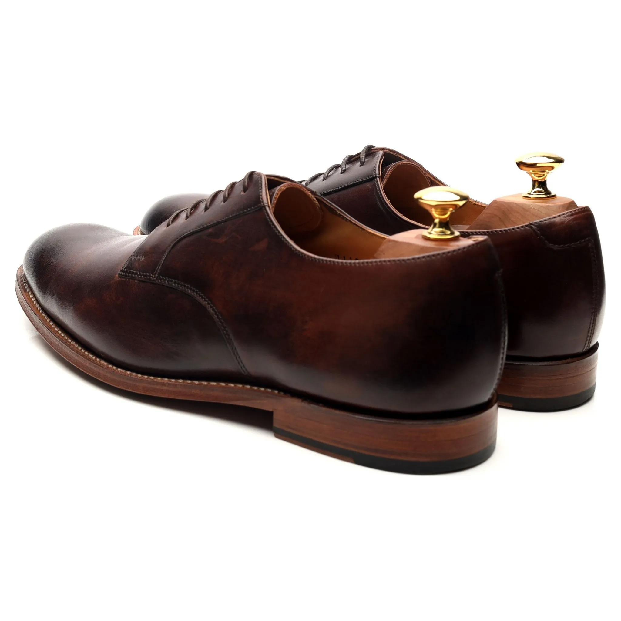 'Liam' Dark Brown Leather Derby UK 9 F