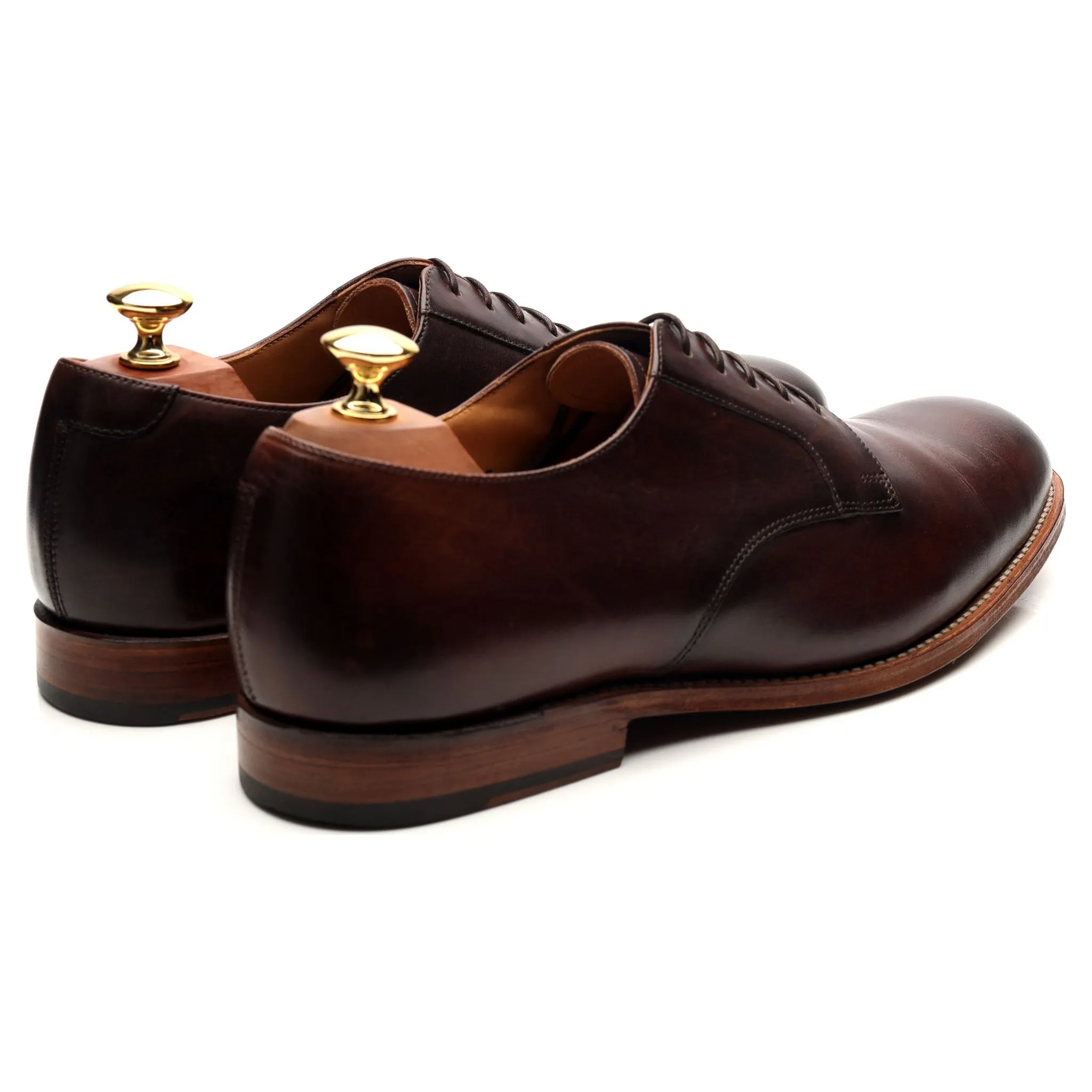 'Liam' Dark Brown Leather Derby UK 9 F