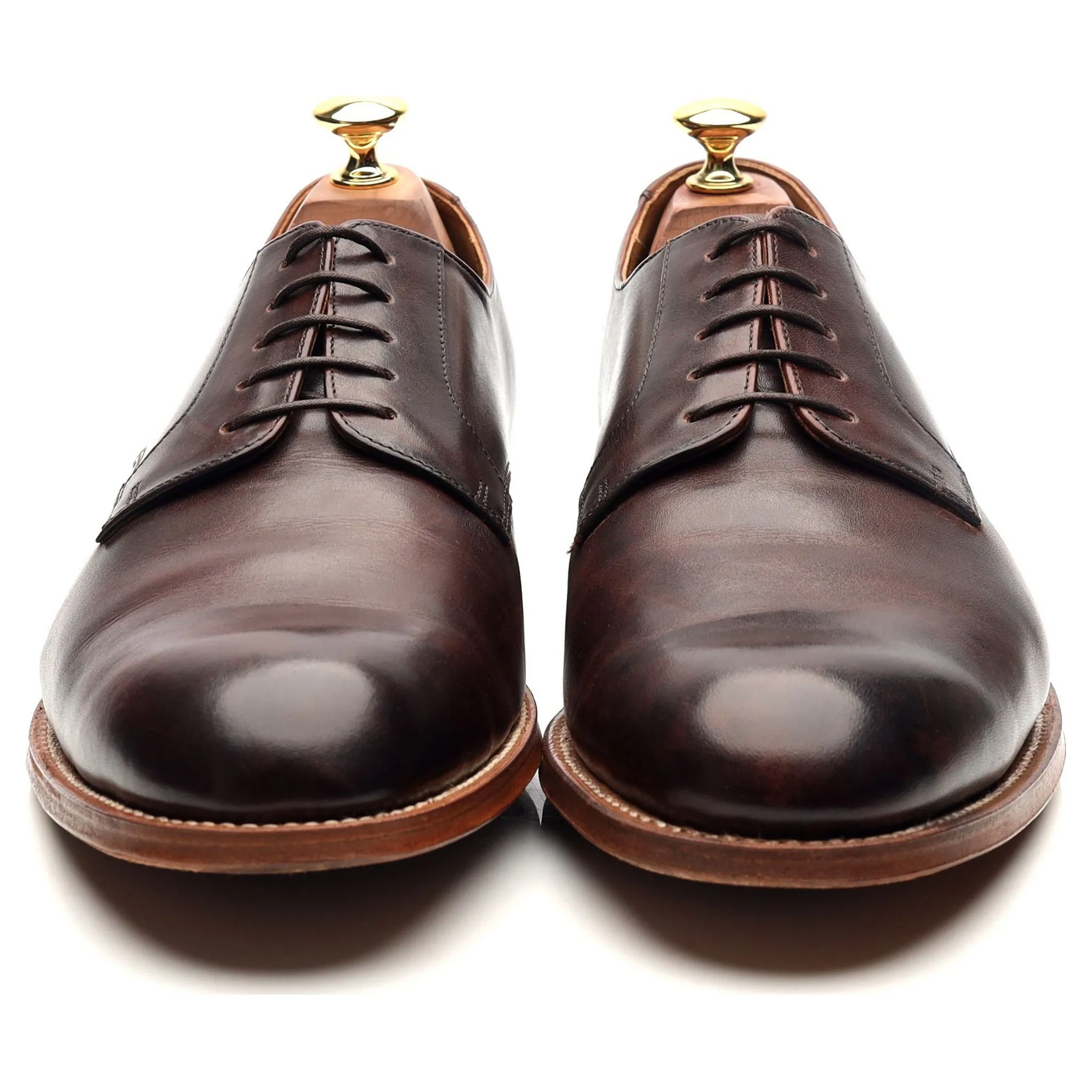 'Liam' Dark Brown Leather Derby UK 9 F