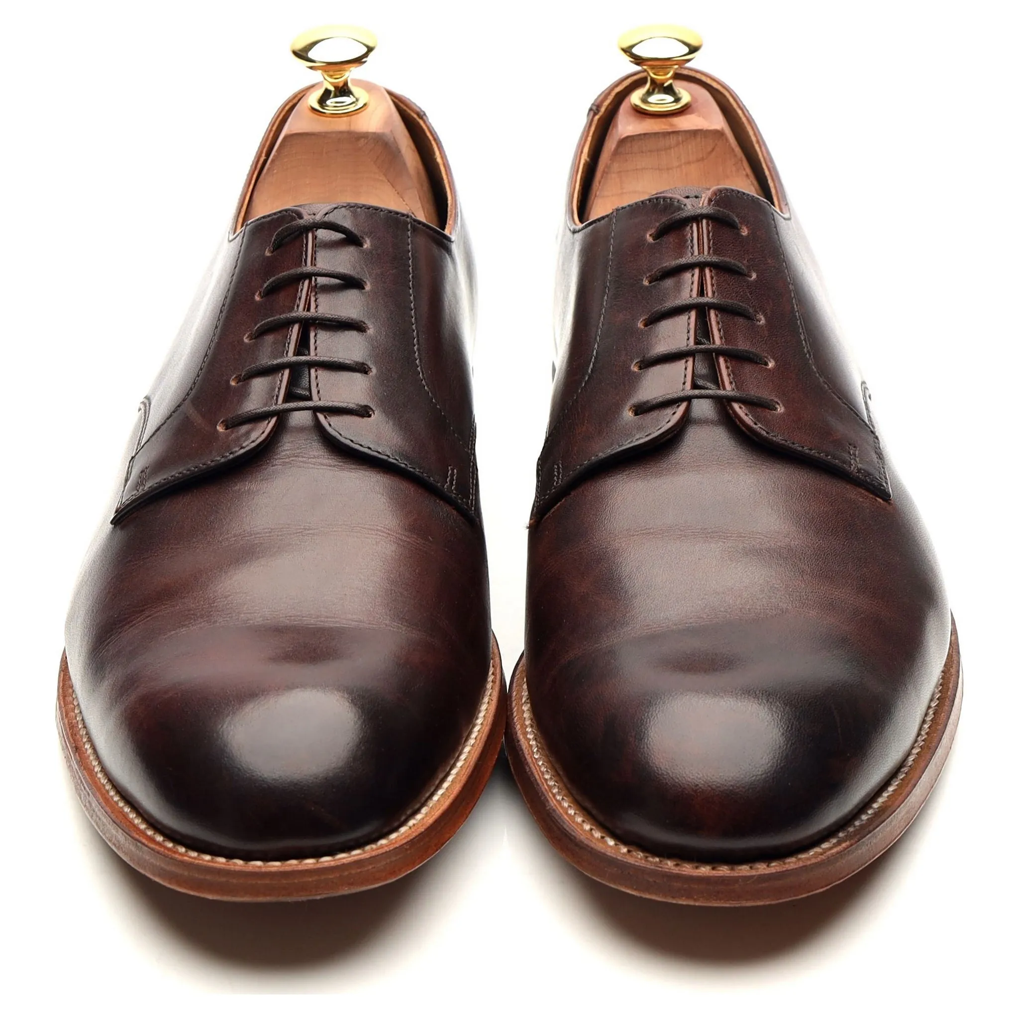 'Liam' Dark Brown Leather Derby UK 9 F