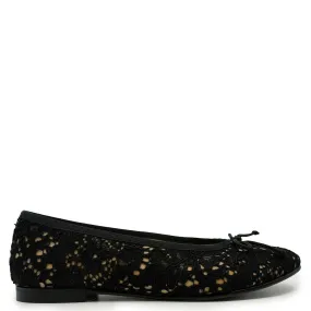 LMDI Black Crochet Ballet Flat