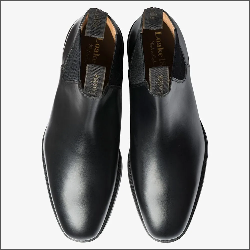 Loake Chatsworth Black Rubber Sole - Best Price