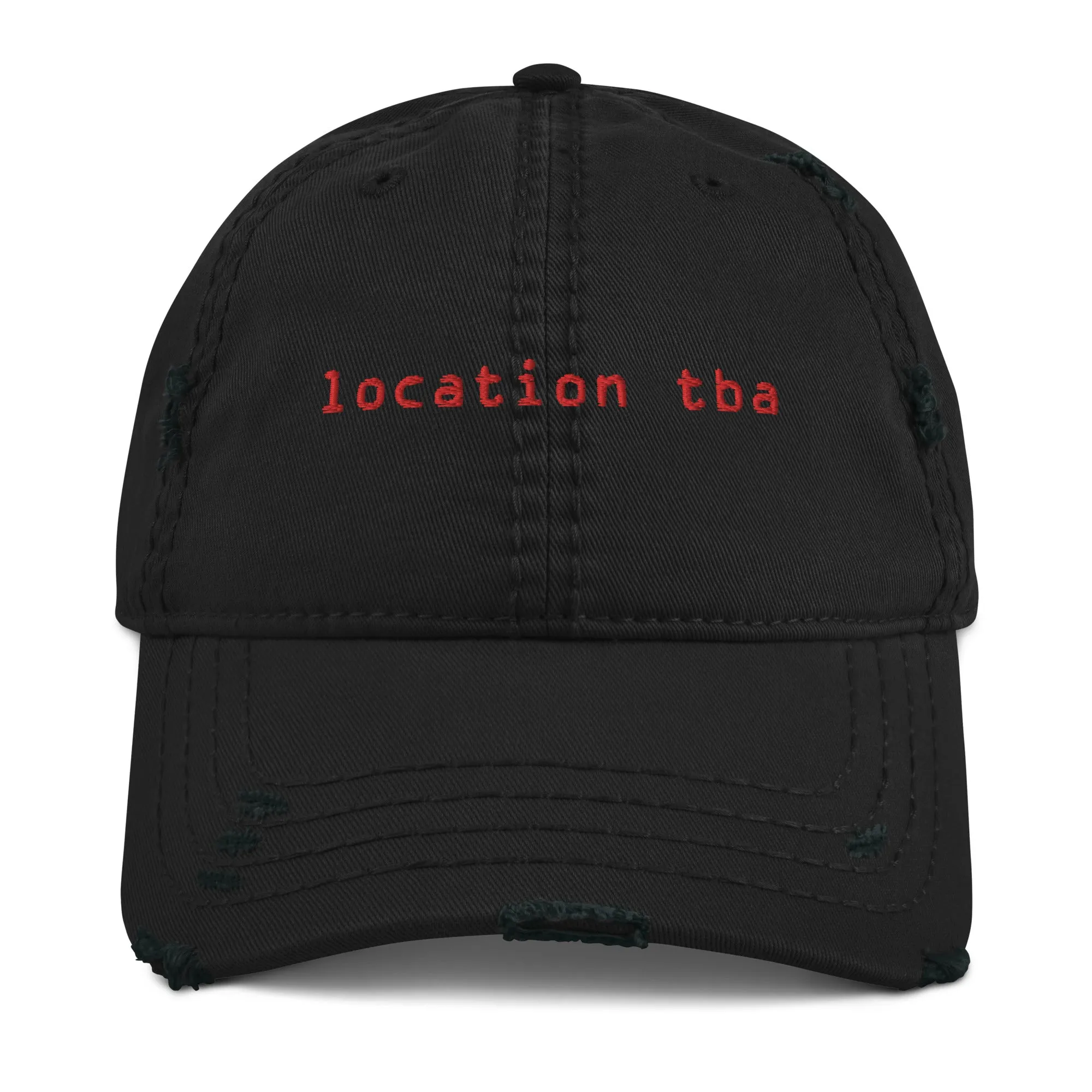 Location TBA Distressed Dad Hat