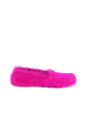 Longhaired Calf Leather Moccasins