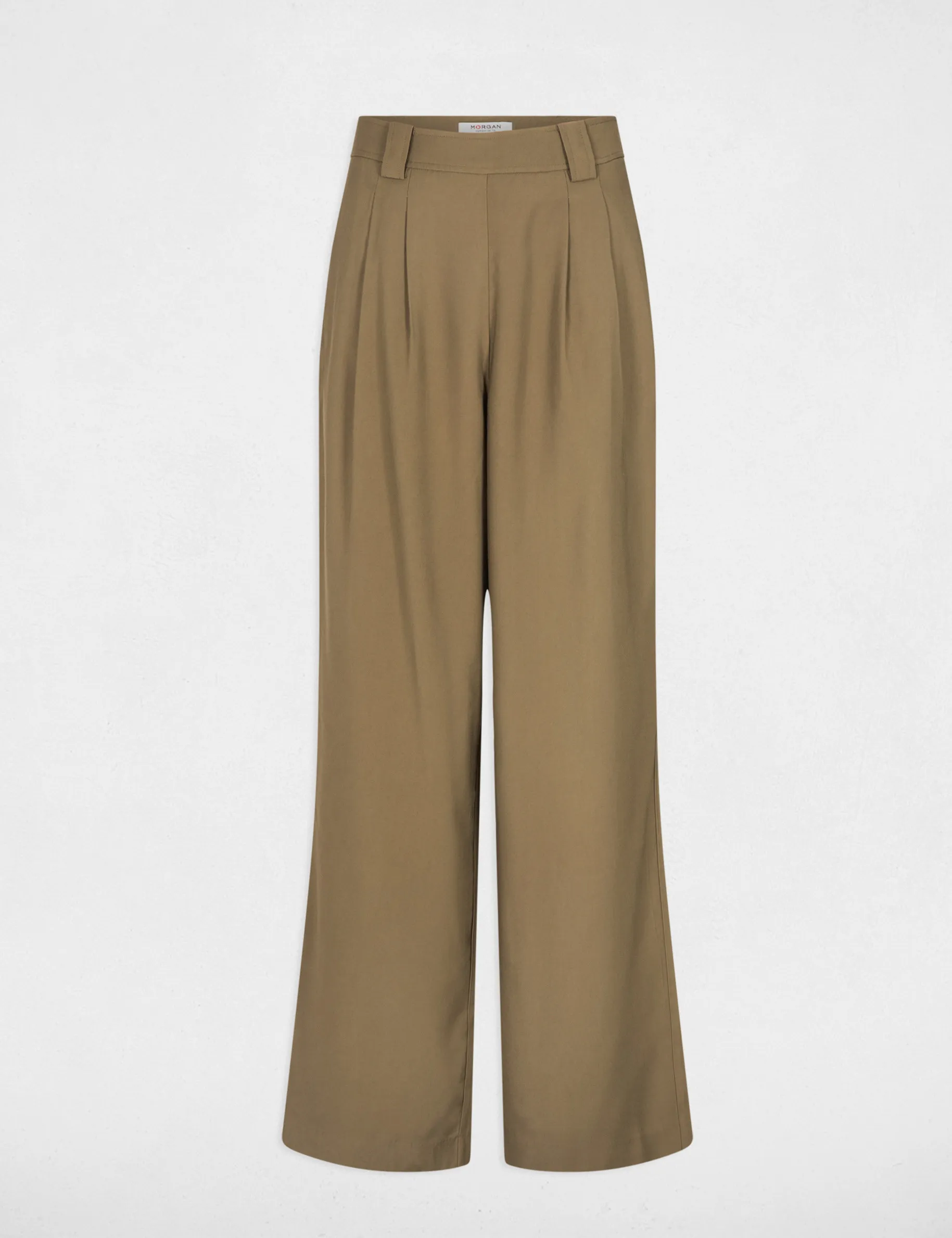 Loose wide leg trousers khaki green women