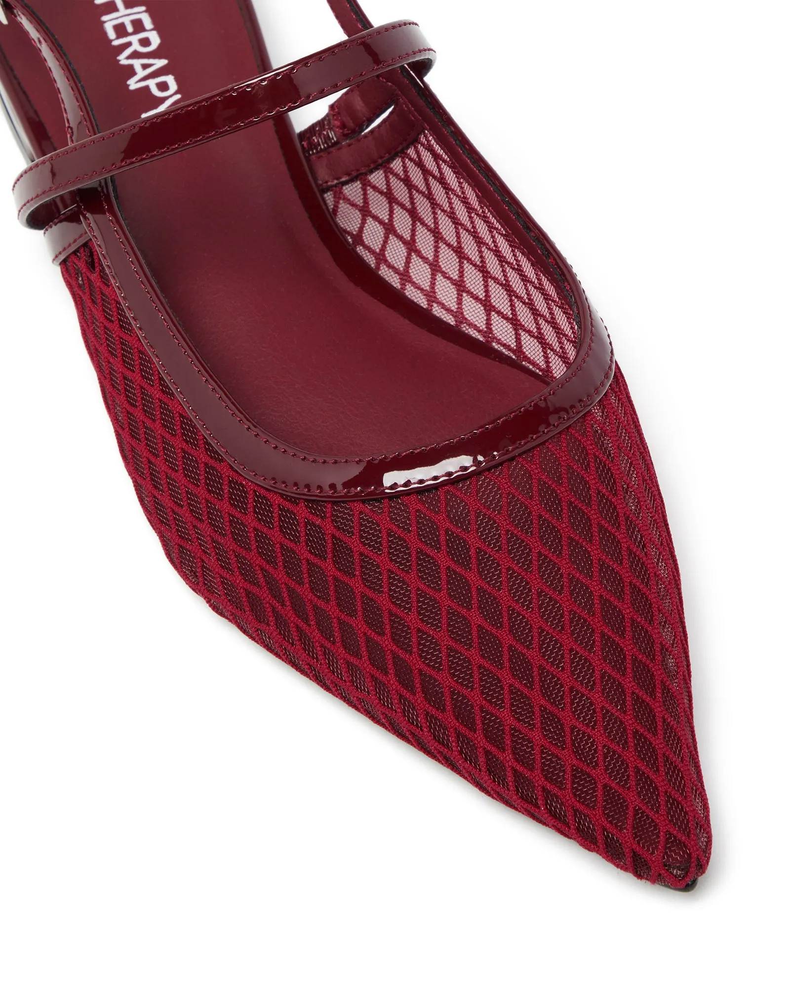 Lourdes Pointed Flat Cherry Mesh