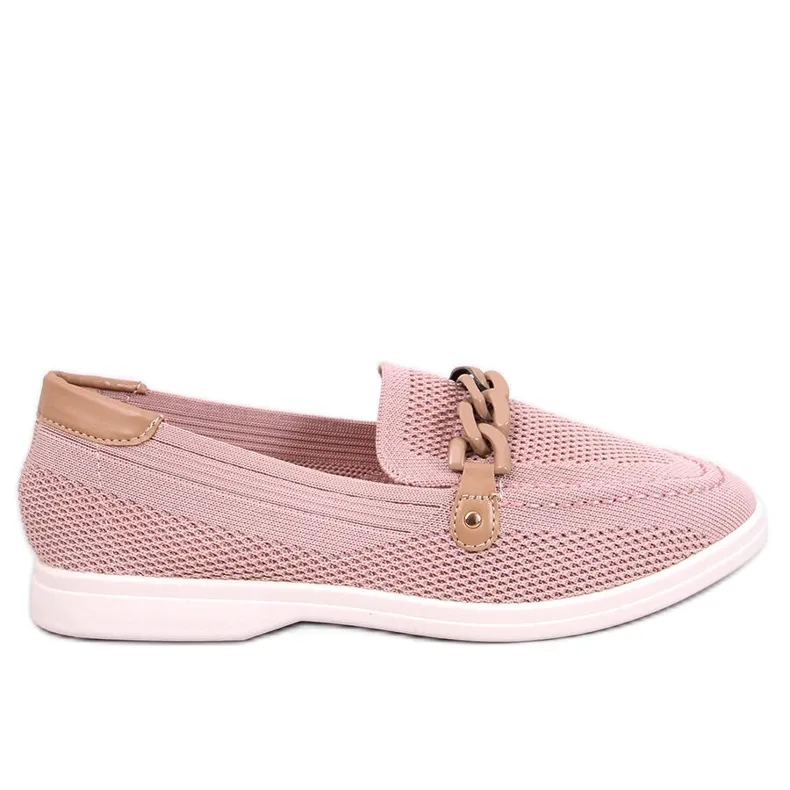 Pink Lucena Openwork Moccasins