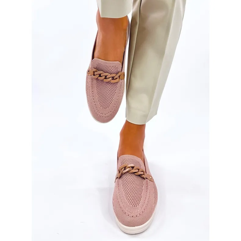 Pink Lucena Openwork Moccasins