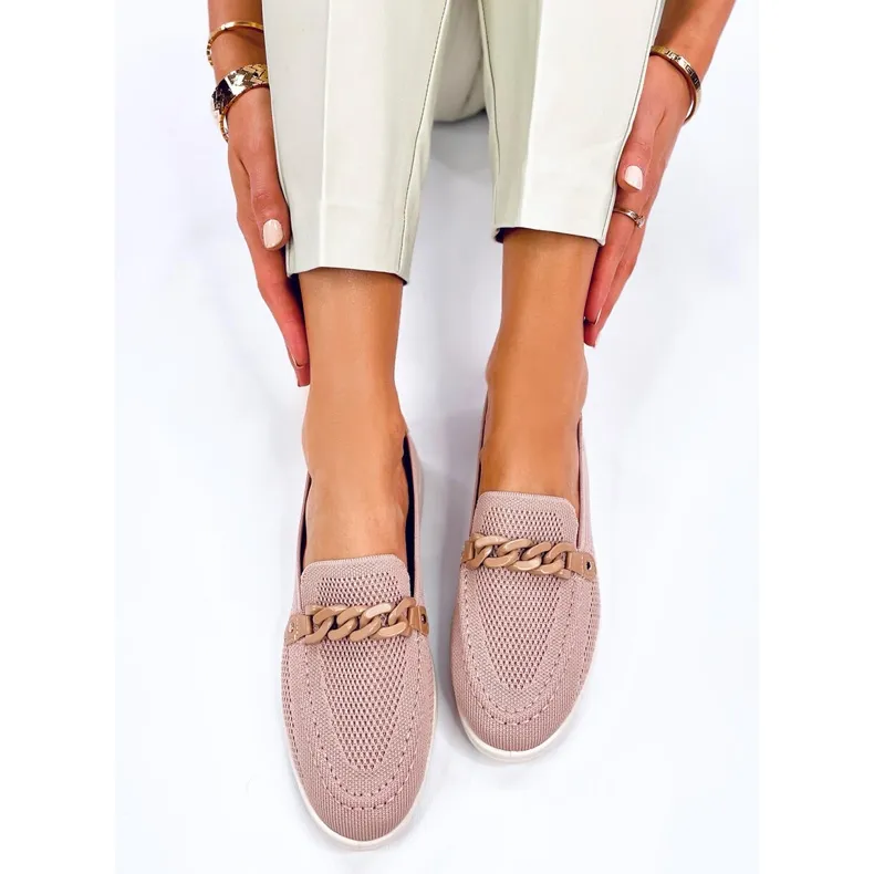 Pink Lucena Openwork Moccasins