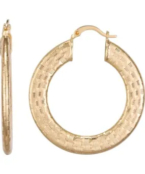 Macy's Gold-Plated Flat Hoop Earrings