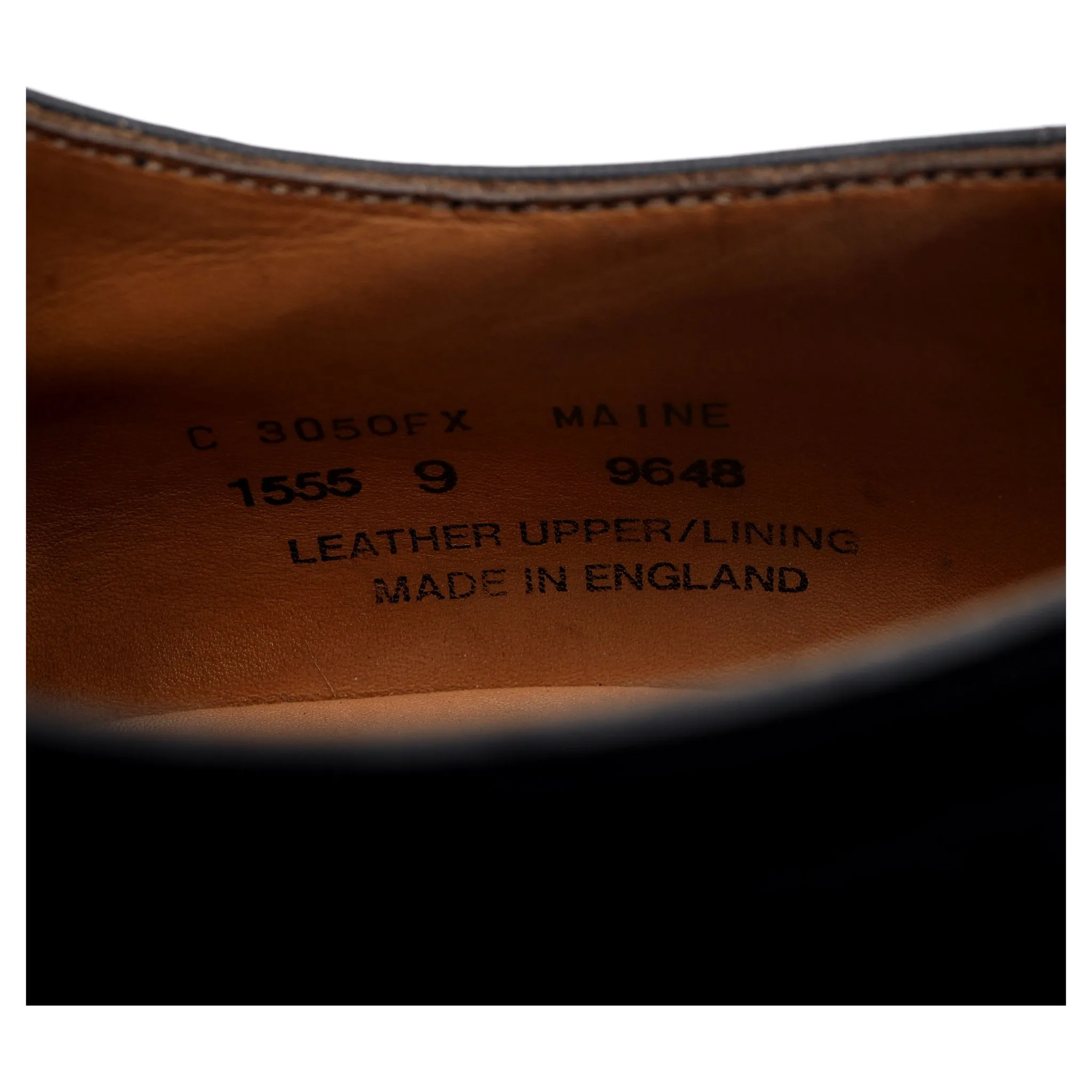 'Maine' Black Leather Derby UK 9 FX