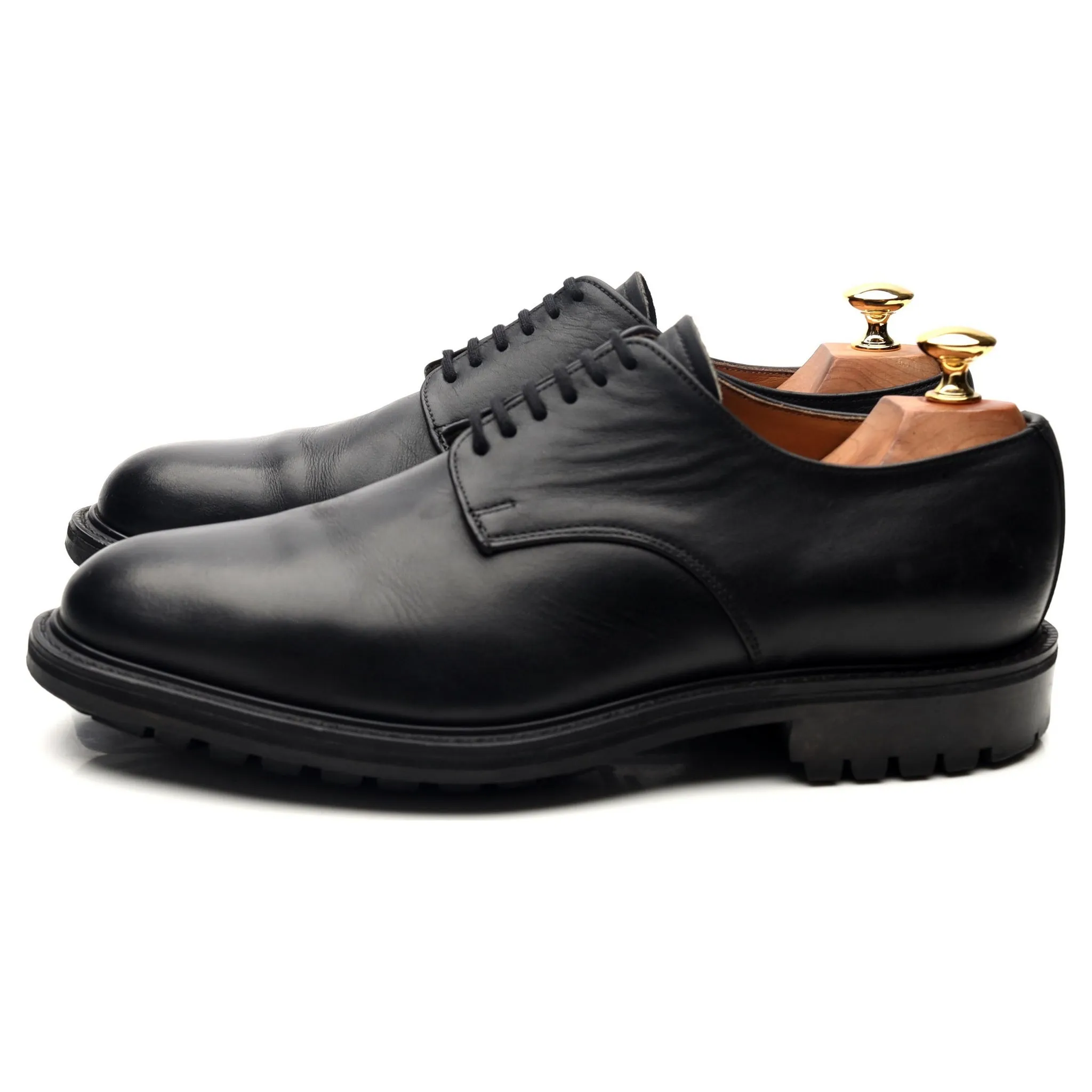 'Maine' Black Leather Derby UK 9 FX