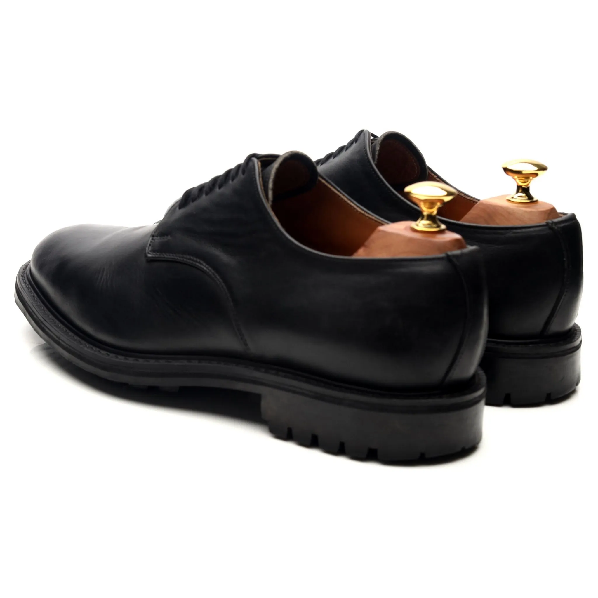 'Maine' Black Leather Derby UK 9 FX