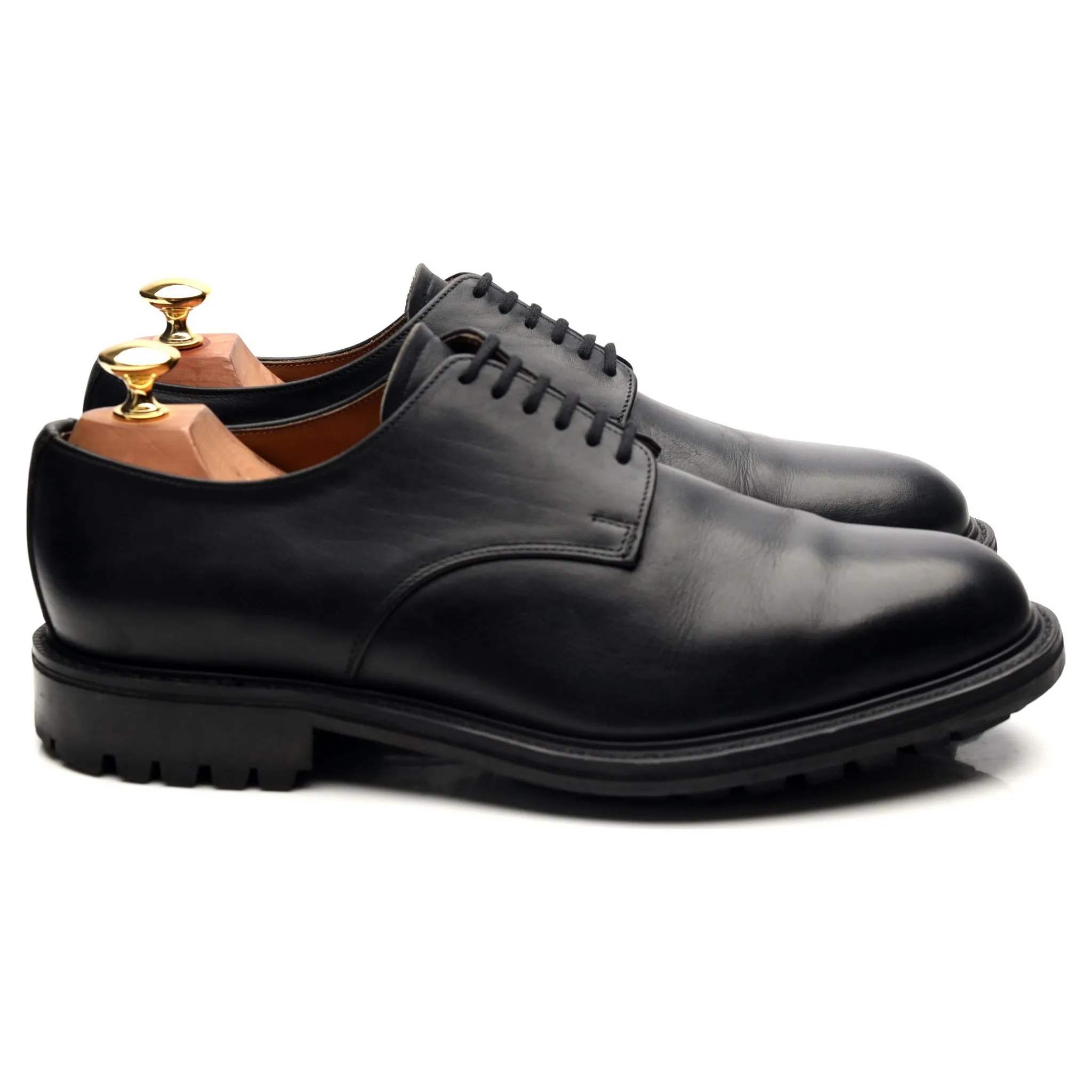 'Maine' Black Leather Derby UK 9 FX