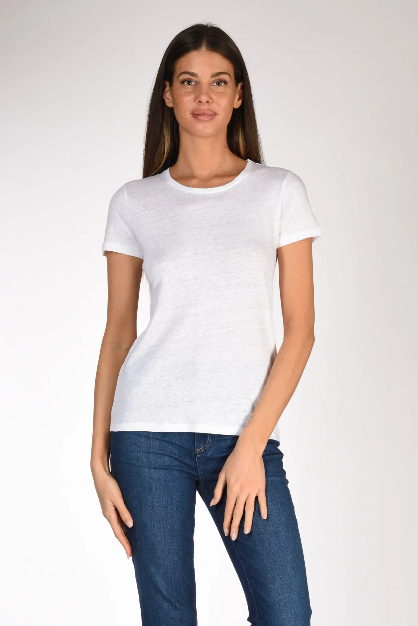 Majestic Filatures Paris Corta Bianco Donna White T-shirt M