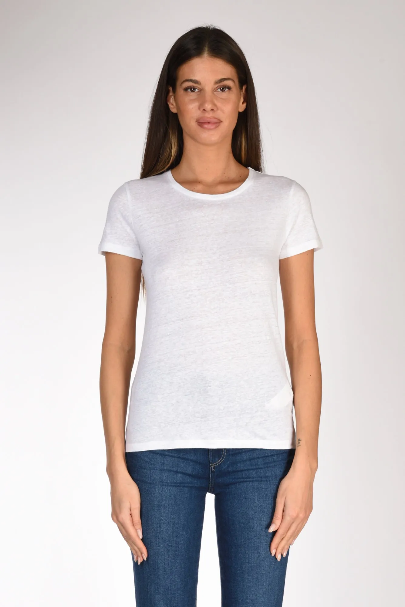 Majestic Filatures Paris Corta Bianco Donna White T-shirt M